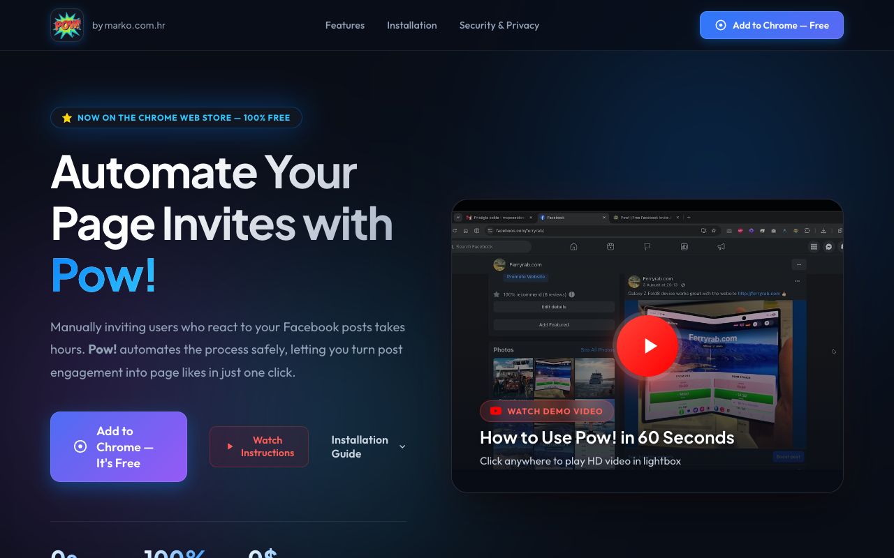 Pow! Chrome Extension